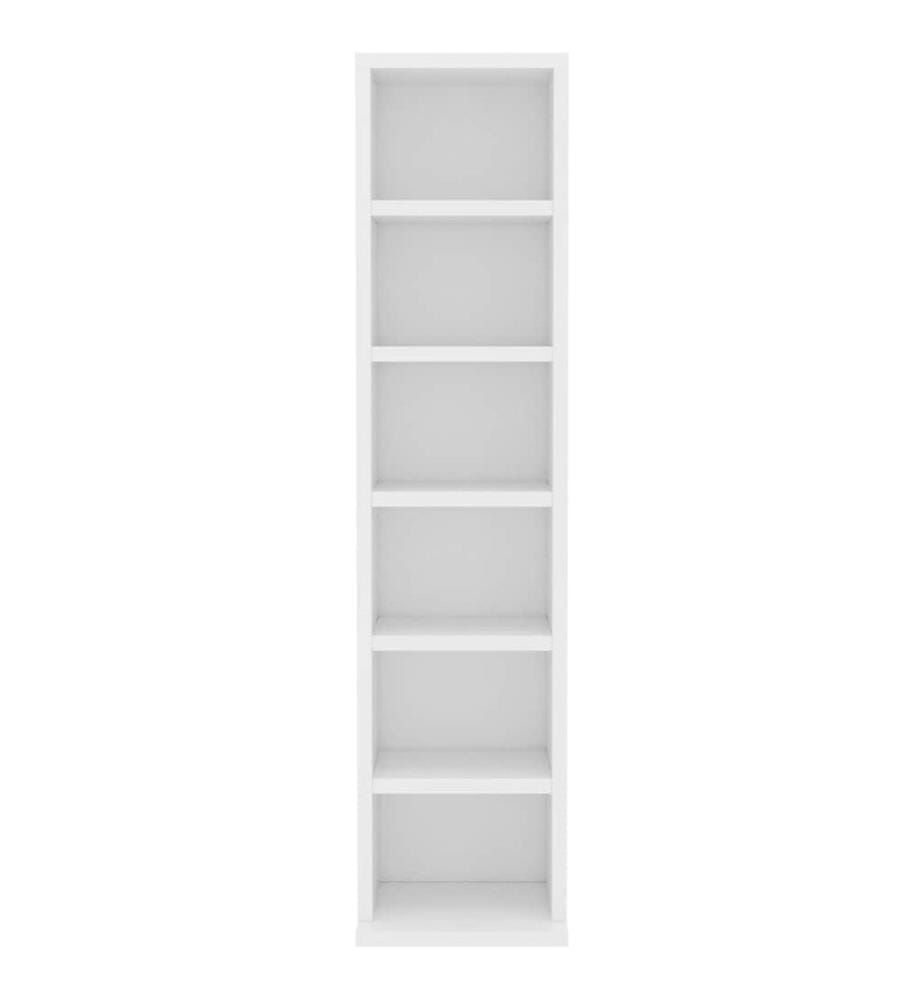 CD-Schrank Weiss 21x20x88 cm Holzwerkstoff
