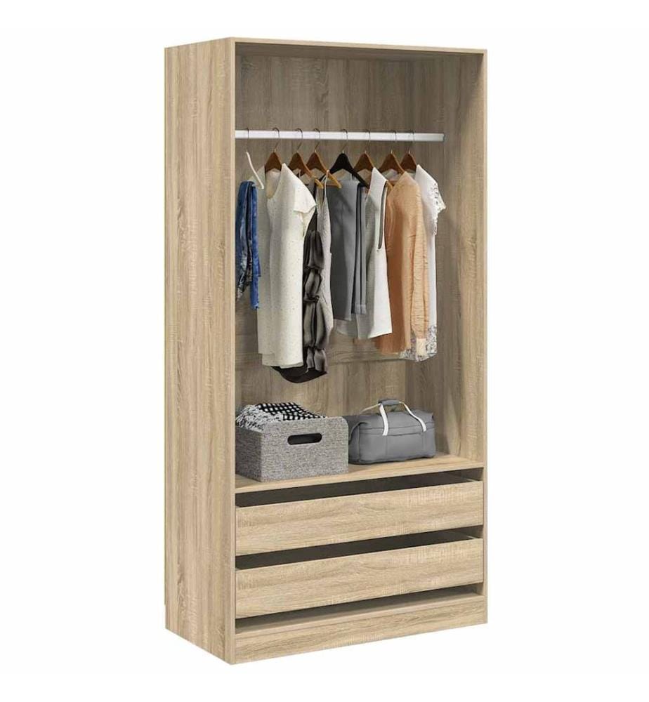 Kleiderschrank Sonoma-Eiche 100x50x200 cm Holzwerkstoff