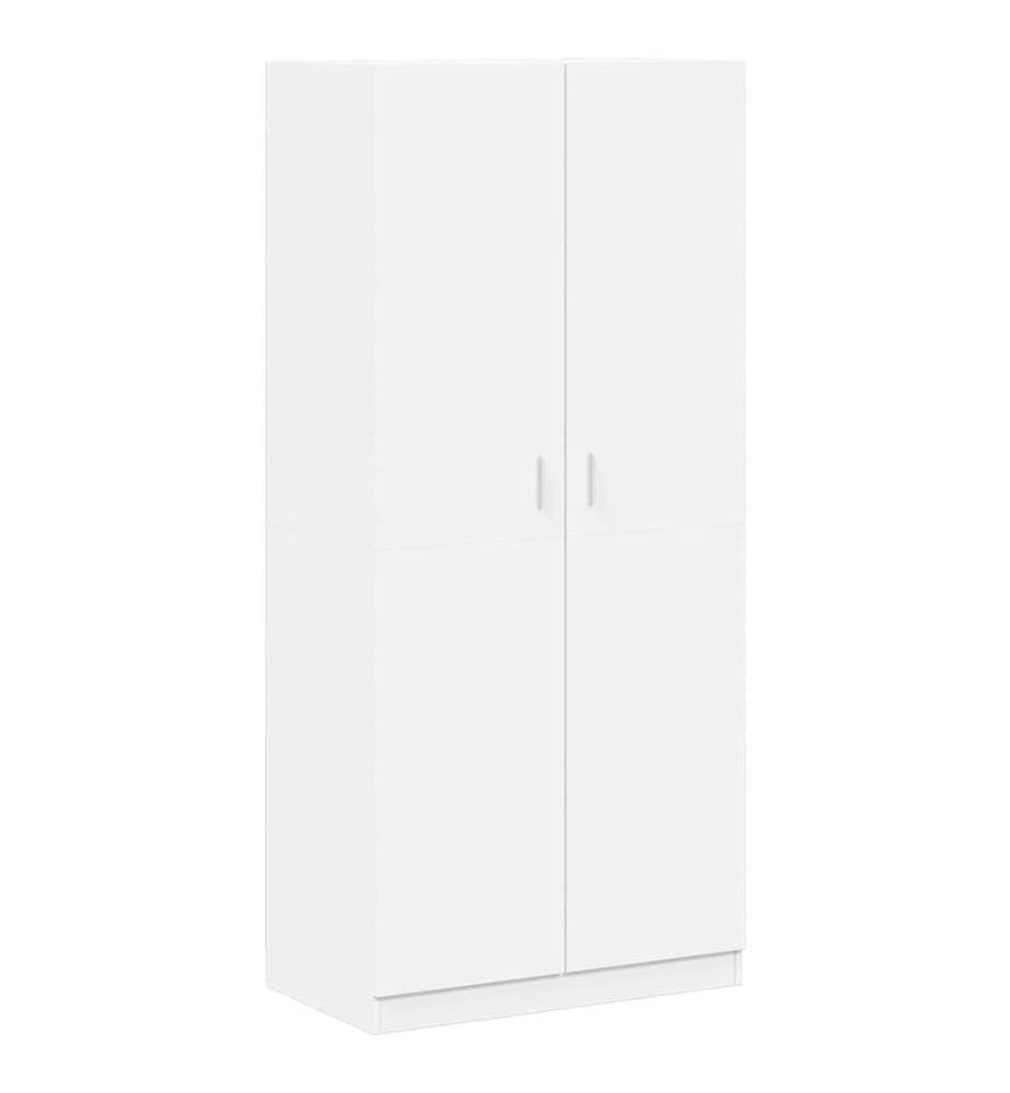 Garde-robe Blanc 90x52x200 cm Bois d'ingénierie