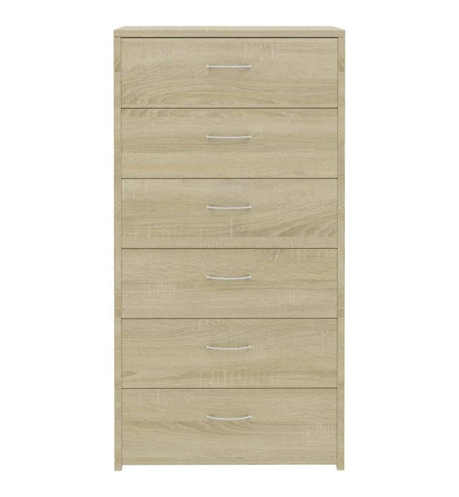 Sideboard 6 Schubladen Sonoma-Eiche 50x34x96 cm Holzwerkstoff