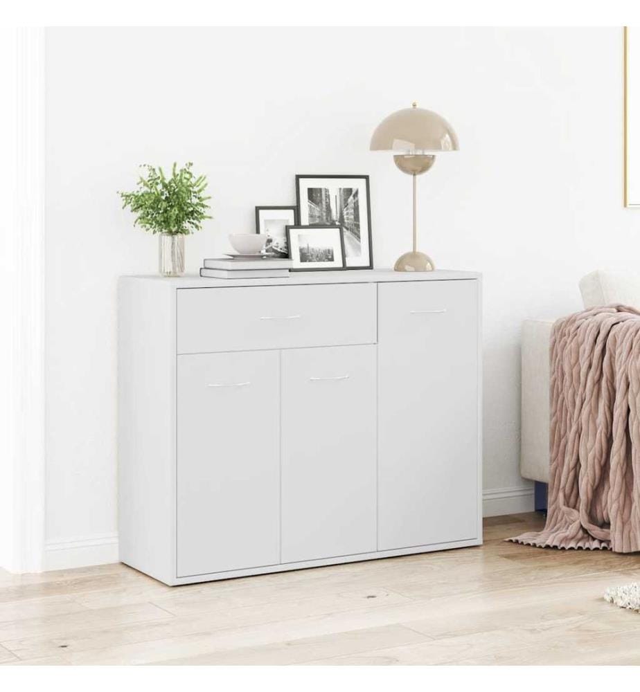 Buffet Blanc 88x30x70 cm Bois d'ingénierie