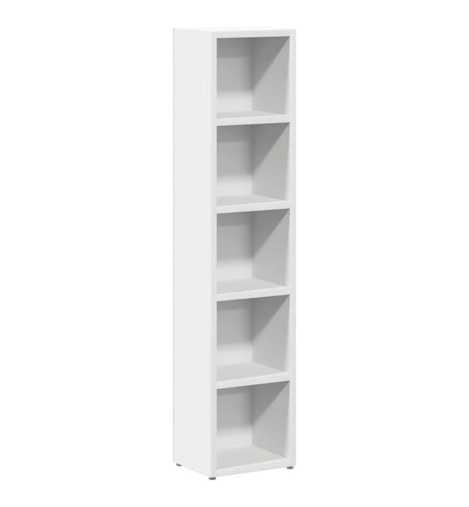 CD-Regale 2 Stk. Weiss 21x16x93,5 cm Holzwerkstoff