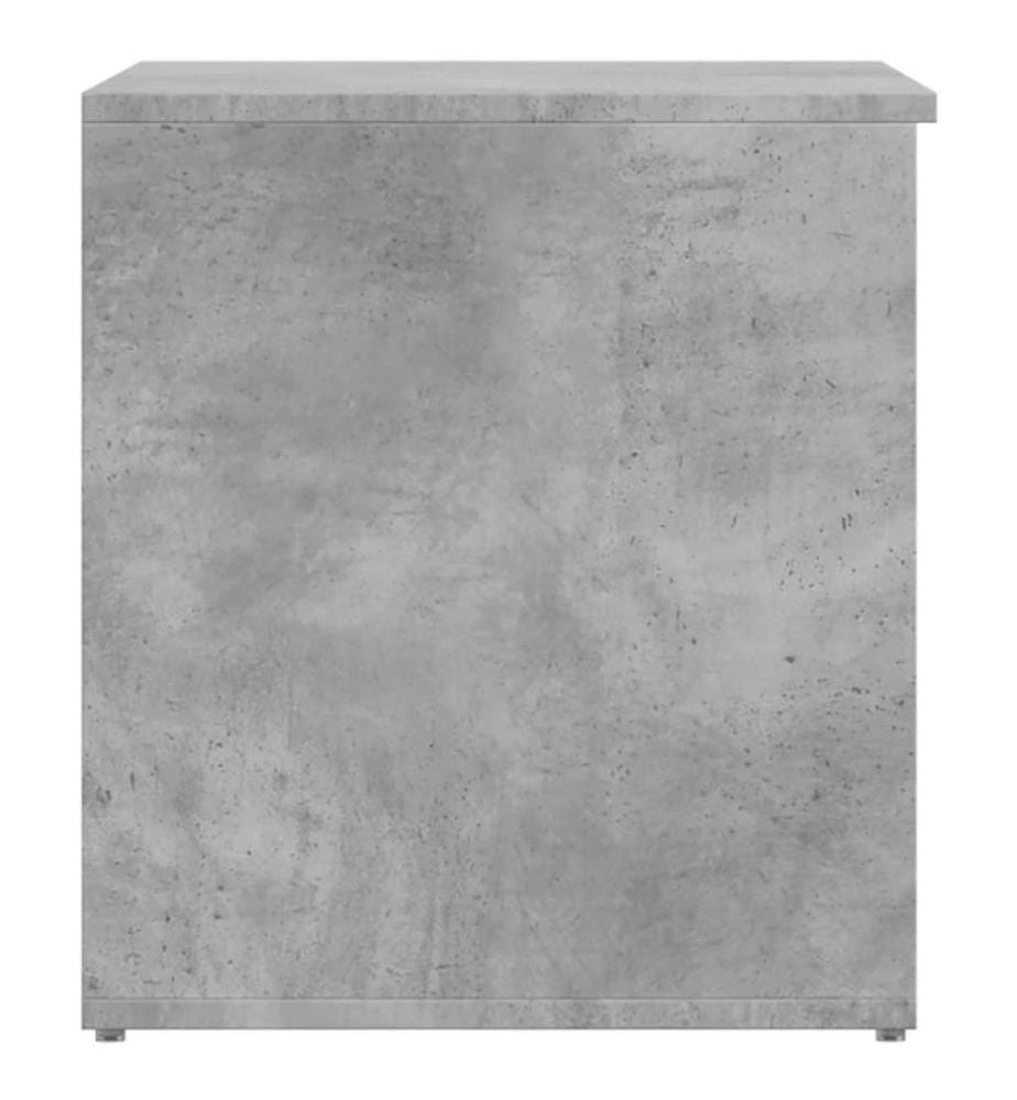Coffre de rangement Gris béton 84x42x46 cm Bois d'ingénierie