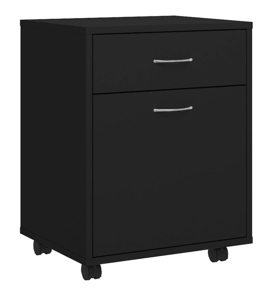 Rollschrank Schwarz 45x38x54 cm Holzwerkstoff