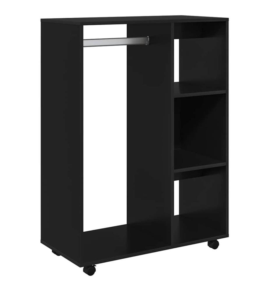 Kleiderschrank Schwarz 80x40x110 cm Holzwerkstoff