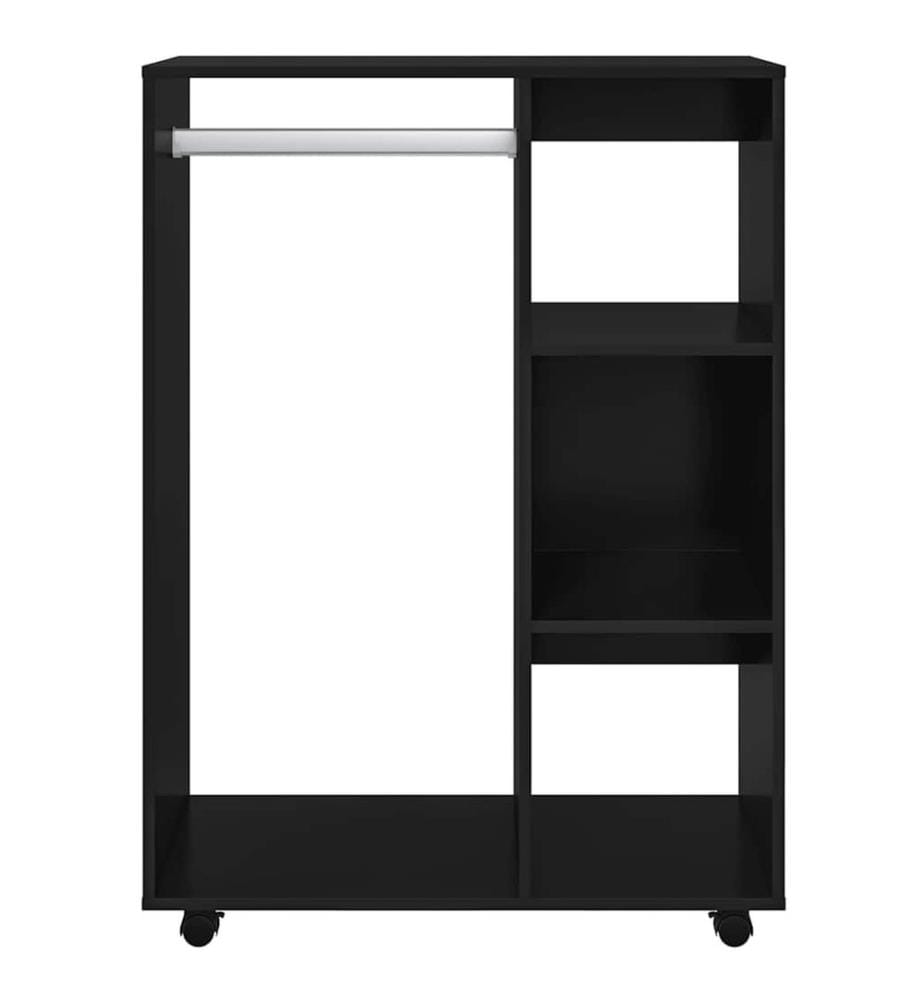 Kleiderschrank Schwarz 80x40x110 cm Holzwerkstoff