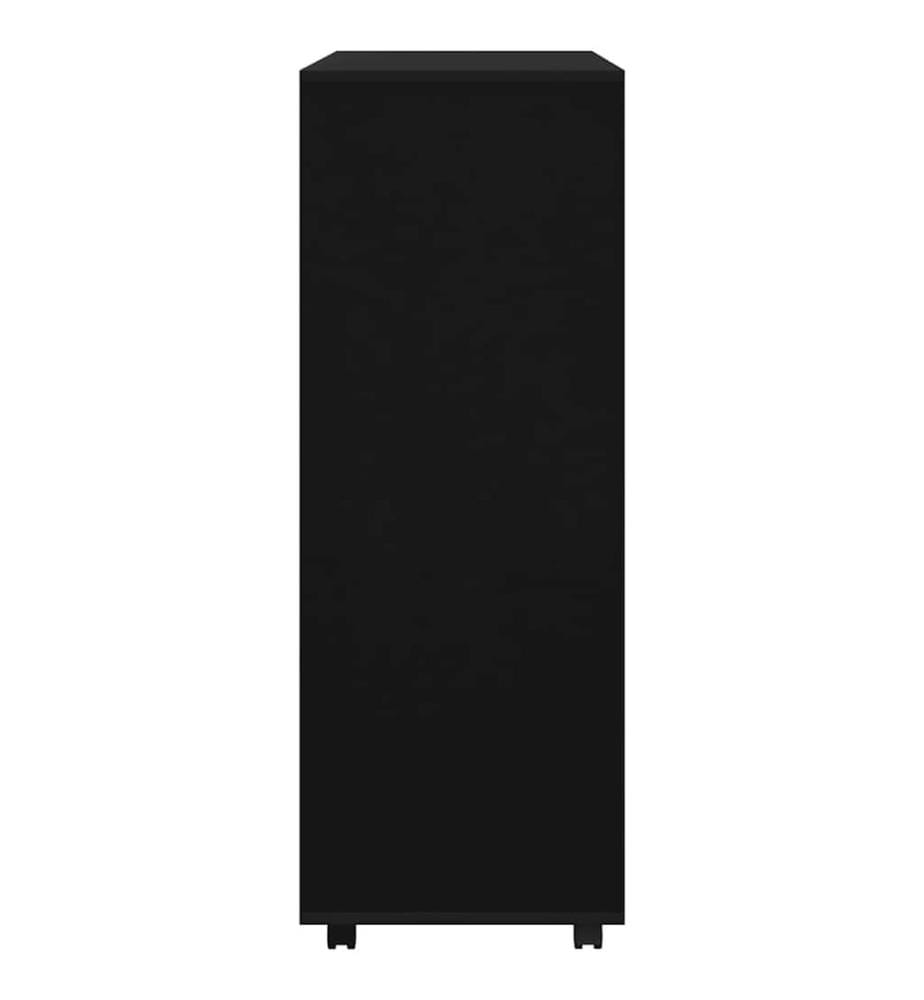 Kleiderschrank Schwarz 80x40x110 cm Holzwerkstoff