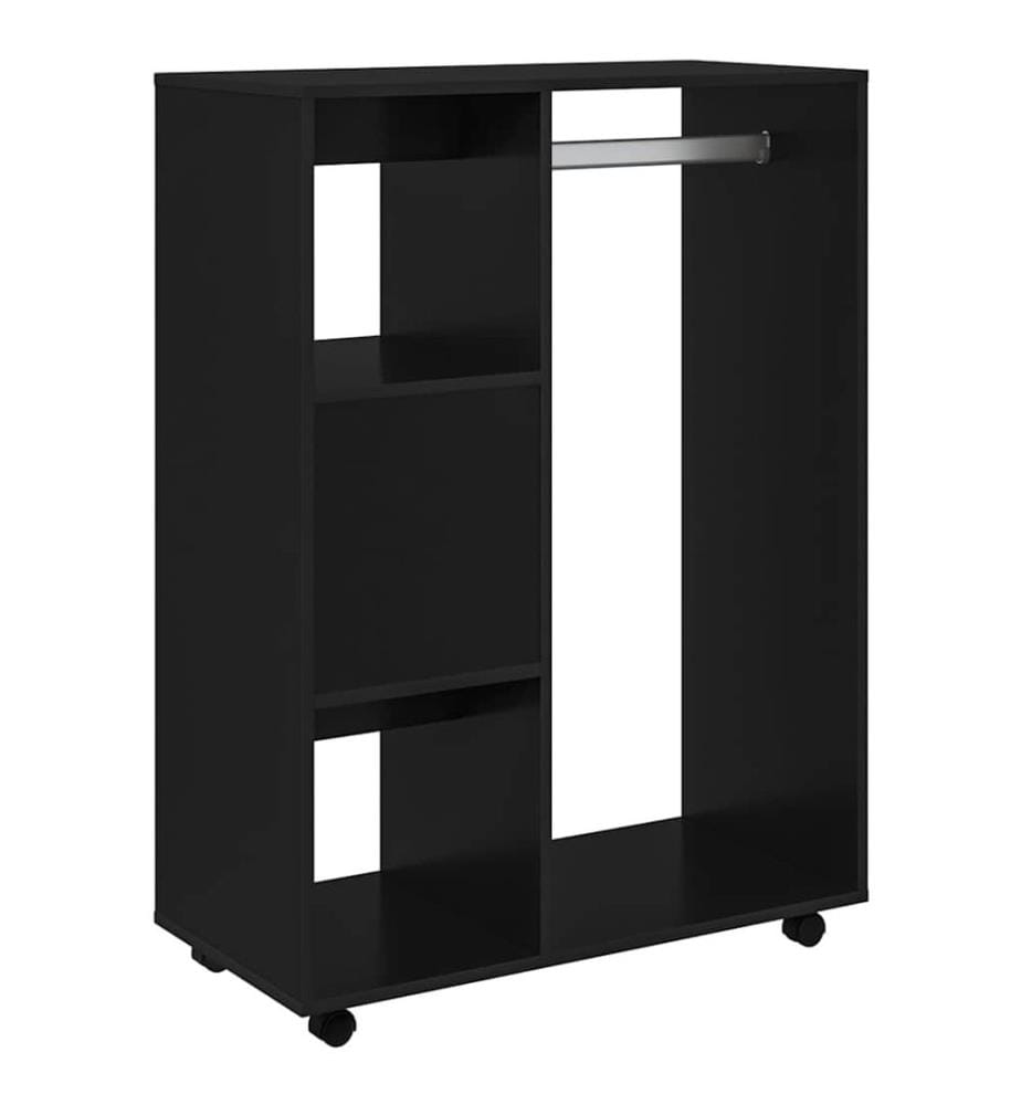 Kleiderschrank Schwarz 80x40x110 cm Holzwerkstoff