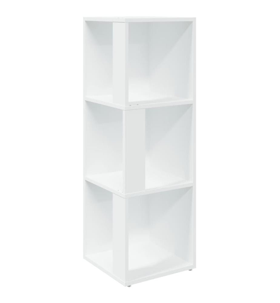 Armoire d'angle Blanc 33x33x100 cm Bois d'ingénierie