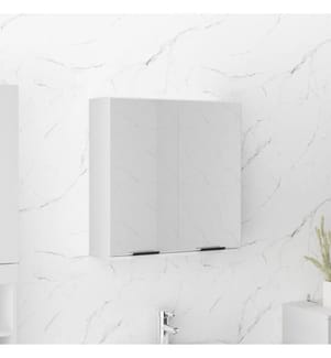 Armoire à miroir de salle de bain Blanc 64x20x67 cm