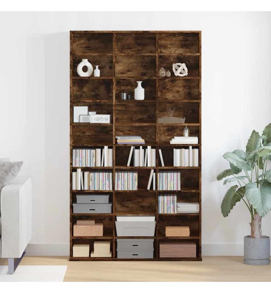 CD-Regal Räuchereiche 102x23x177,5 cm Holzwerkstoff