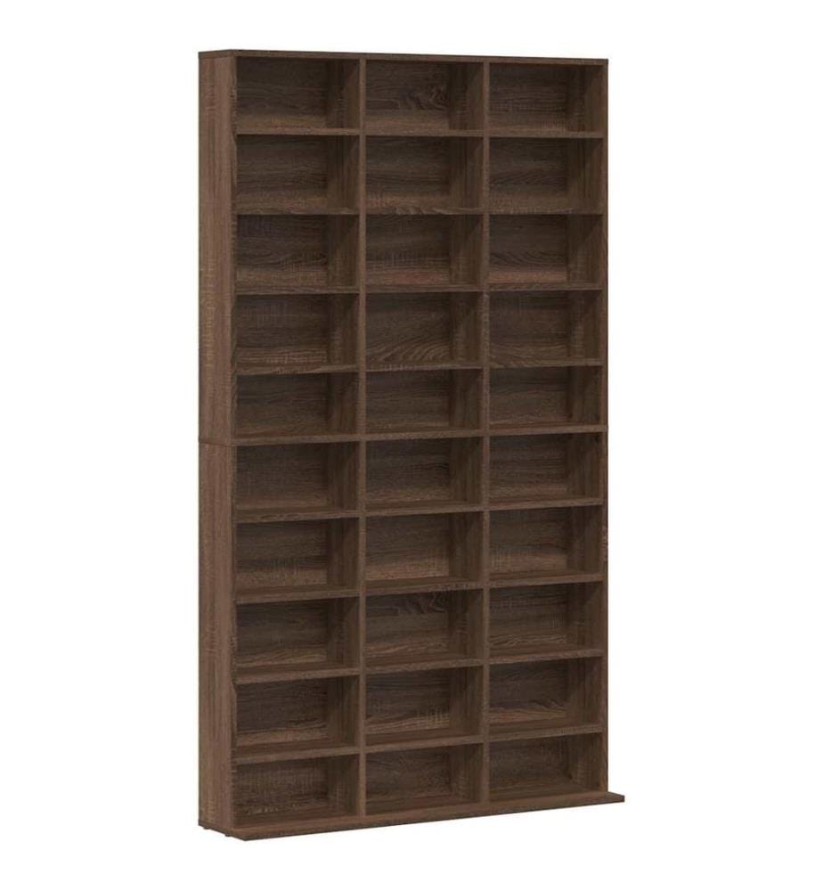CD-Regal Braun Eichen-Optik 102x23x177,5 cm Holzwerkstoff