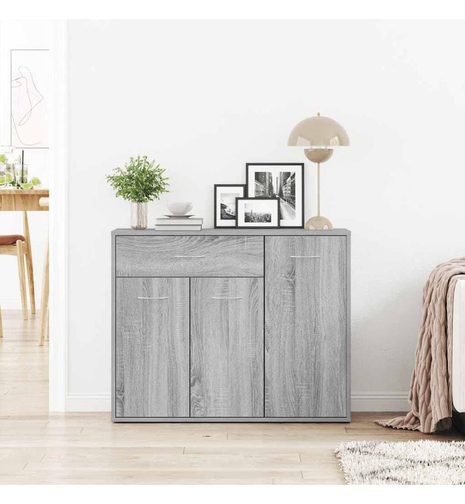 Buffet Sonoma gris 88x30x70 cm Bois d'ingénierie