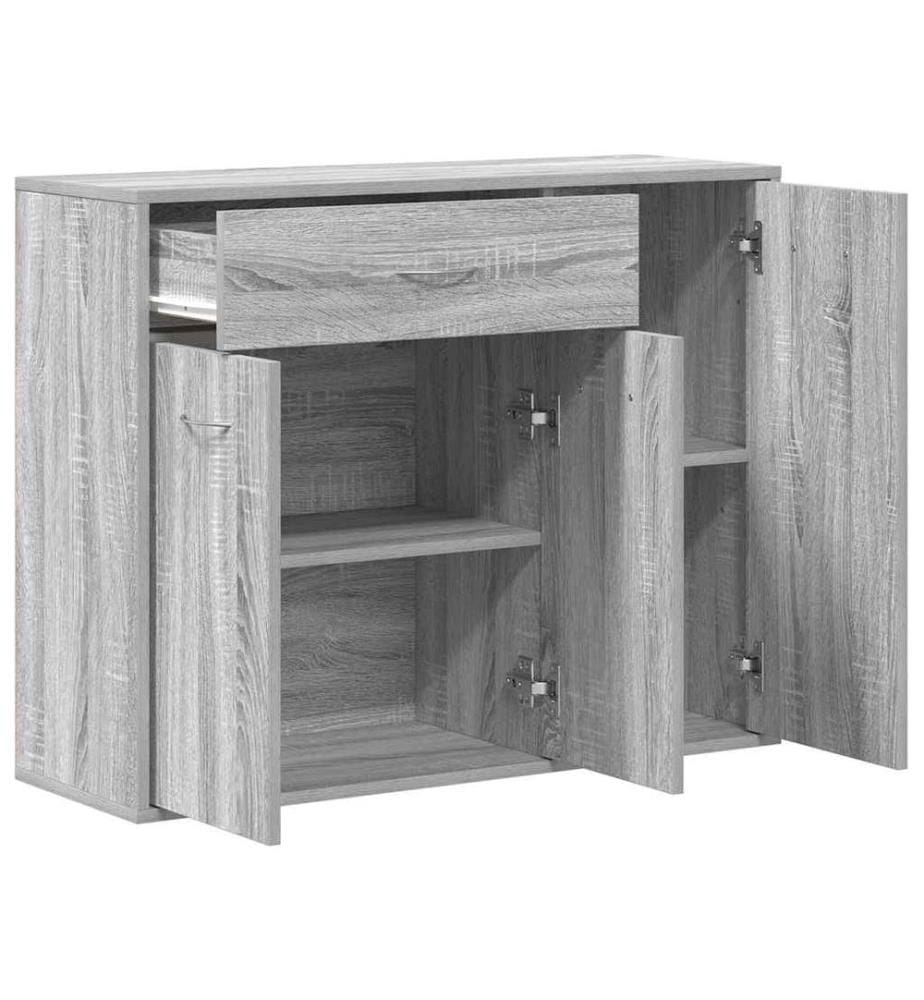 Buffet Sonoma gris 88x30x70 cm Bois d'ingénierie