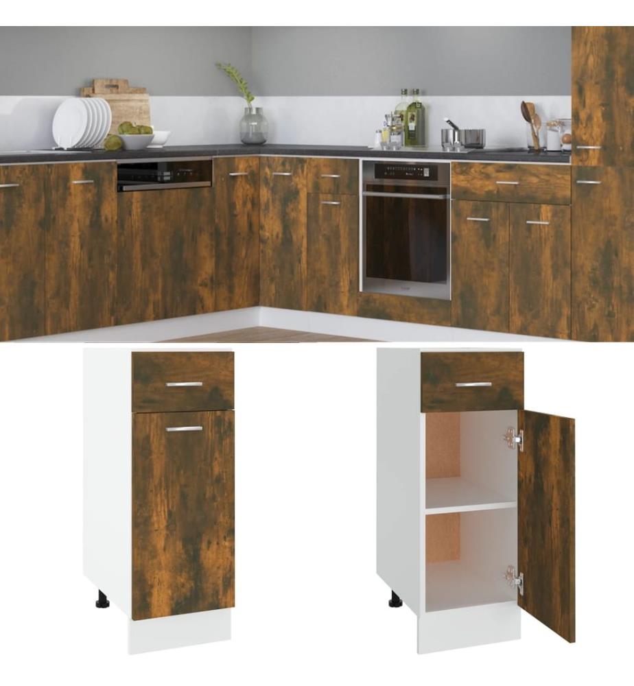 Unterschrank mit Schublade Lyon Räuchereiche 30x46x81,5 cm