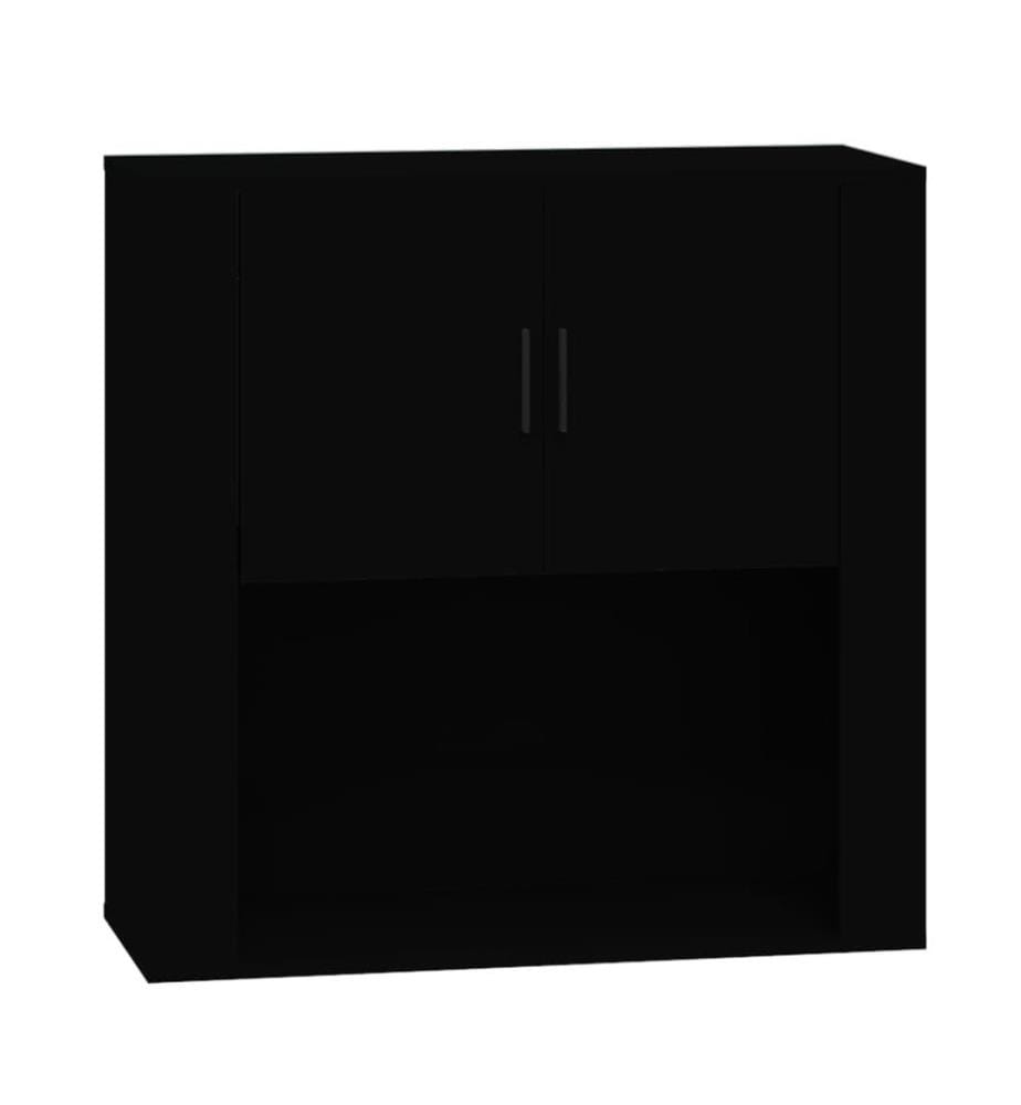 Armoire murale Noir 80x33x80 cm Bois d'ingénierie