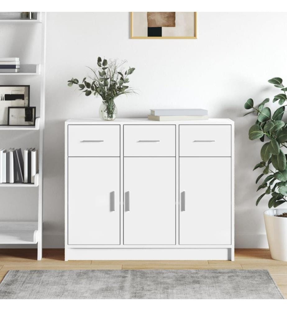 Sideboard Weiss 91 x 28 x 75 cm Holzwerkstoff