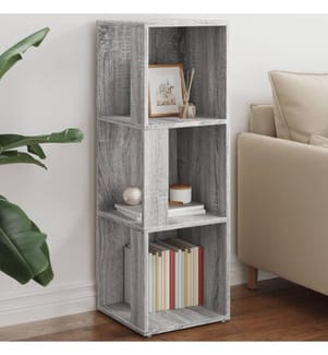Eckregal Grau Sonoma 33x33x100 cm Holzwerkstoff