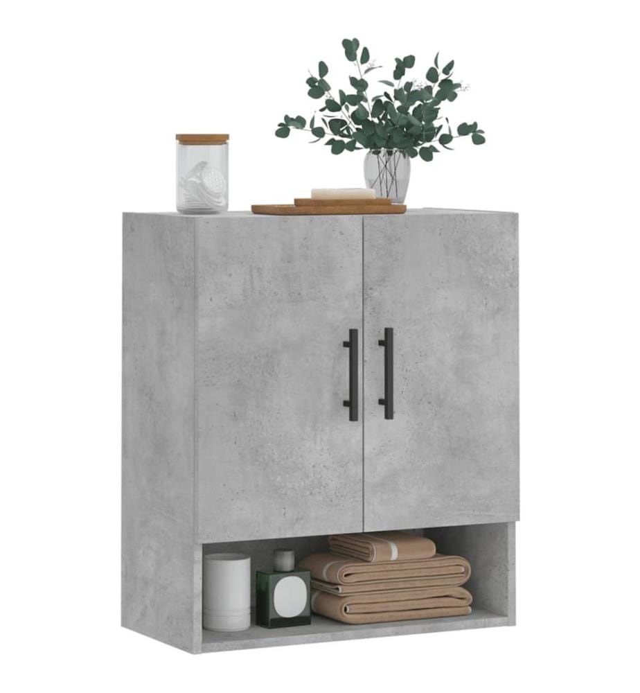 Armoire murale gris béton 60x31x70 cm bois d'ingénierie
