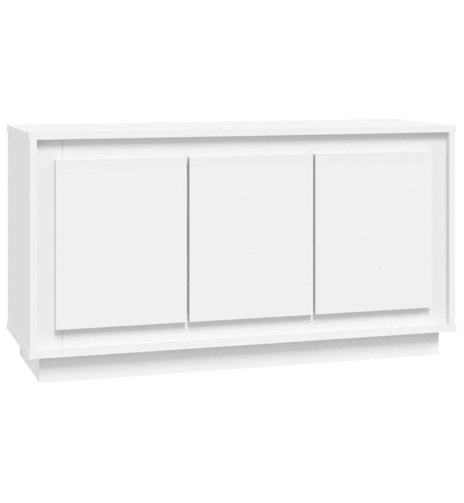 Buffet blanc 102x35x55 cm bois d'ingénierie