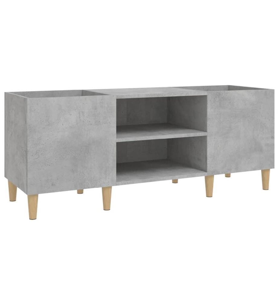 Plattenschrank Betongrau 121x38x48 cm Holzwerkstoff