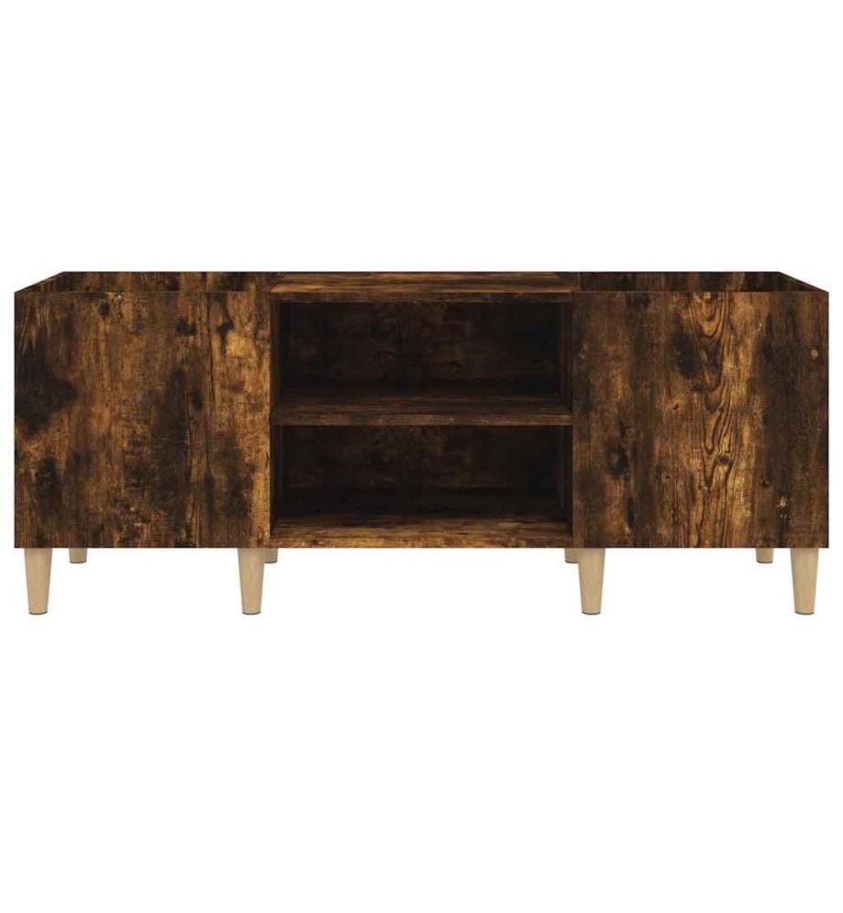 Plattenschrank Räuchereiche 121x38x48 cm Holzwerkstoff