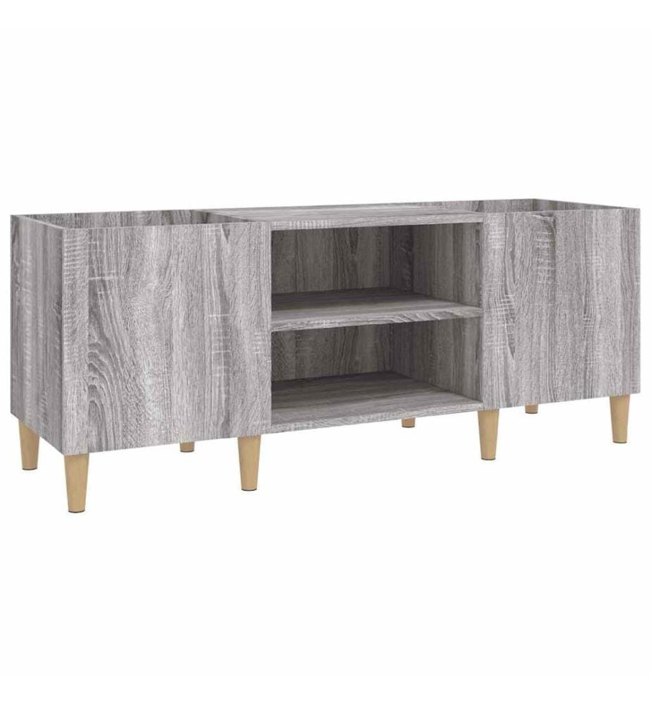 Plattenschrank Grau Sonoma 121x38x48 cm Holzwerkstoff