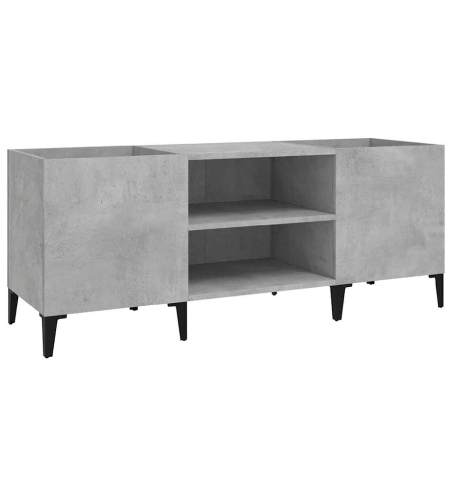 Plattenschrank Betongrau 121x38x48 cm Holzwerkstoff