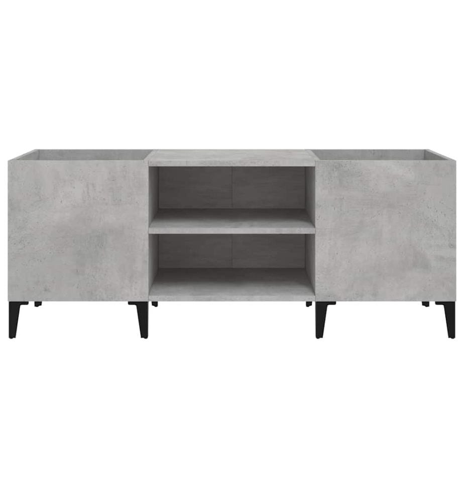 Plattenschrank Betongrau 121x38x48 cm Holzwerkstoff