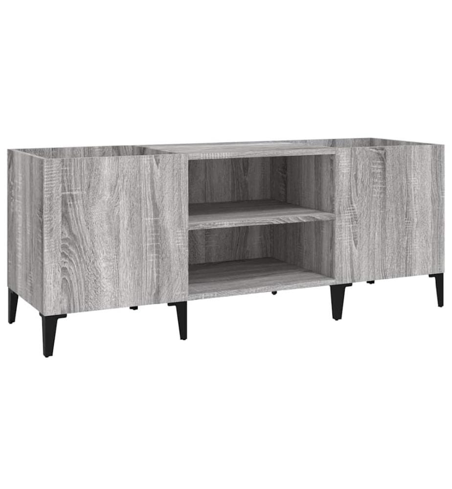 Plattenschrank Grau Sonoma 121x38x48 cm Holzwerkstoff