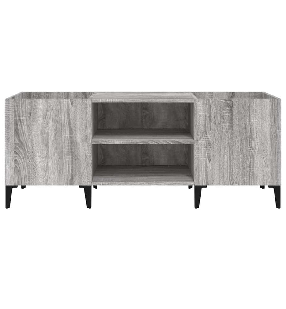 Plattenschrank Grau Sonoma 121x38x48 cm Holzwerkstoff