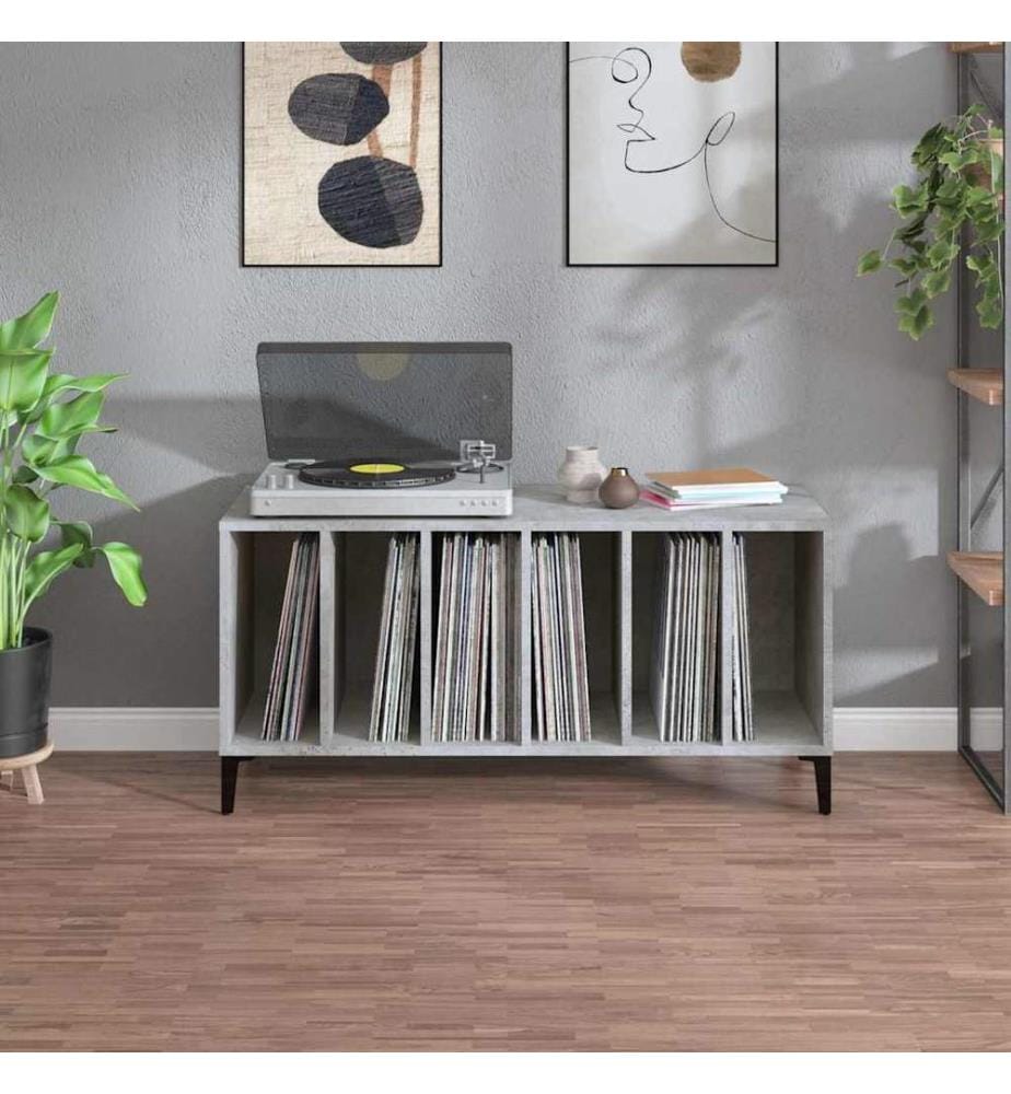 Plattenschrank Betongrau 100x38x48 cm Holzwerkstoff