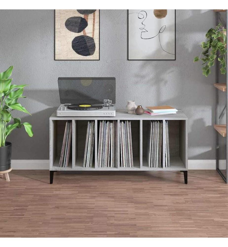 Plattenschrank Grau Sonoma 100x38x48 cm Holzwerkstoff