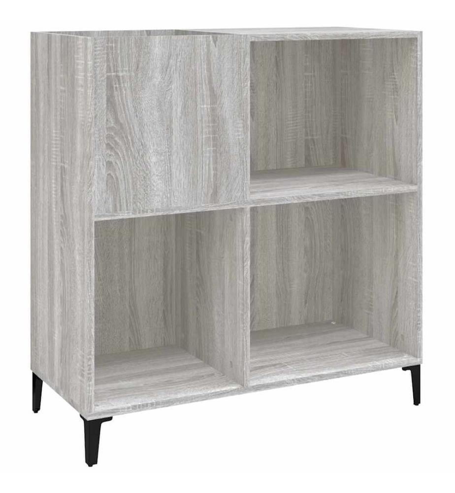 Plattenschrank Grau Sonoma 84,5x38x89 cm Holzwerkstoff