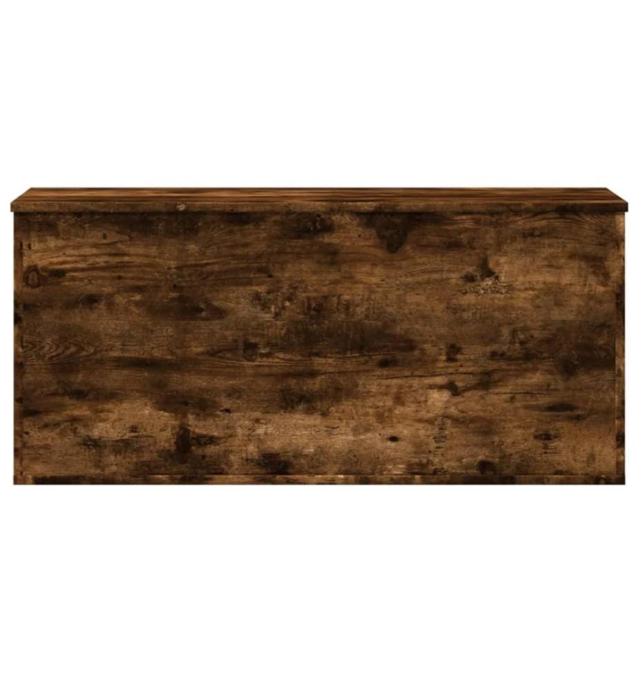 Boîte de rangement chêne fumé 100x42x46 cm bois d'ingénierie