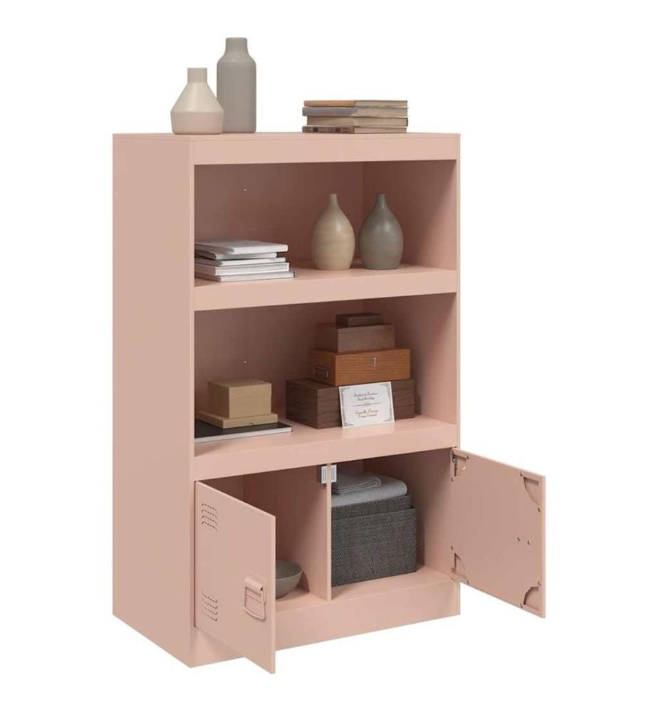 Buffet rose 67x39x107 cm acier