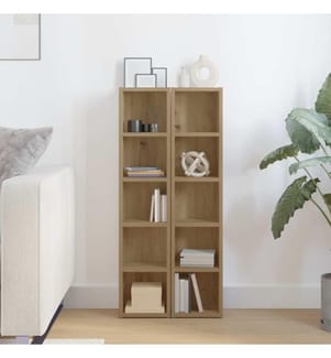 CD-Regale 2 Stk. Artisan-Eiche 21x16x93,5 cm Holzwerkstoff