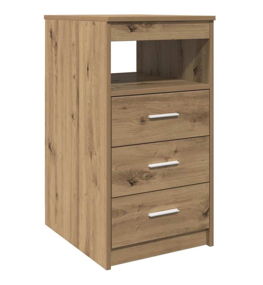 Commode chêne artisanal 40x50x76 cm bois d'ingénierie