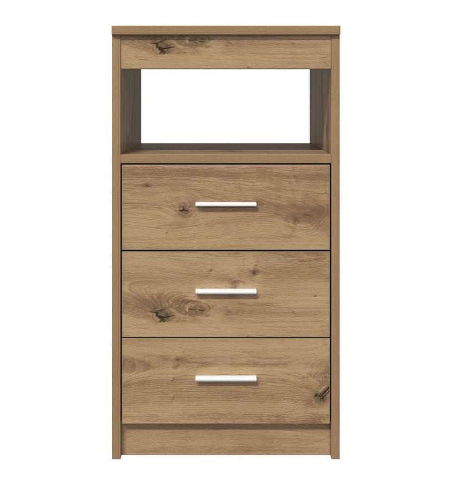 Commode chêne artisanal 40x50x76 cm bois d'ingénierie