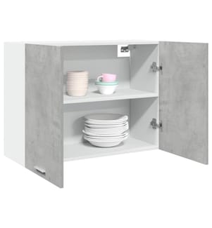 Armoire suspendue "Lyon" Gris béton 80 x 31 x 60 cm Bois d'ingénierie