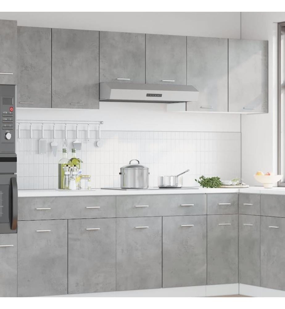 Hängeschrank Lyon Betongrau 80x31x60 cm Holzwerkstoff