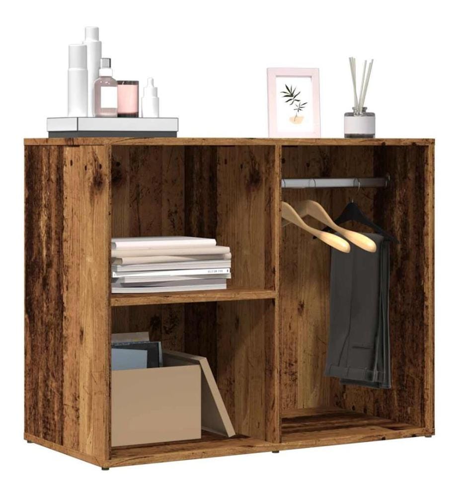 Armoire de dressing vieux bois 80x40x65 cm bois d'ingénierie