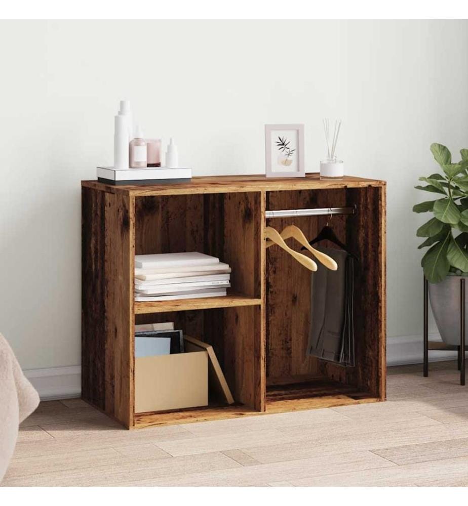Armoire de dressing vieux bois 80x40x65 cm bois d'ingénierie