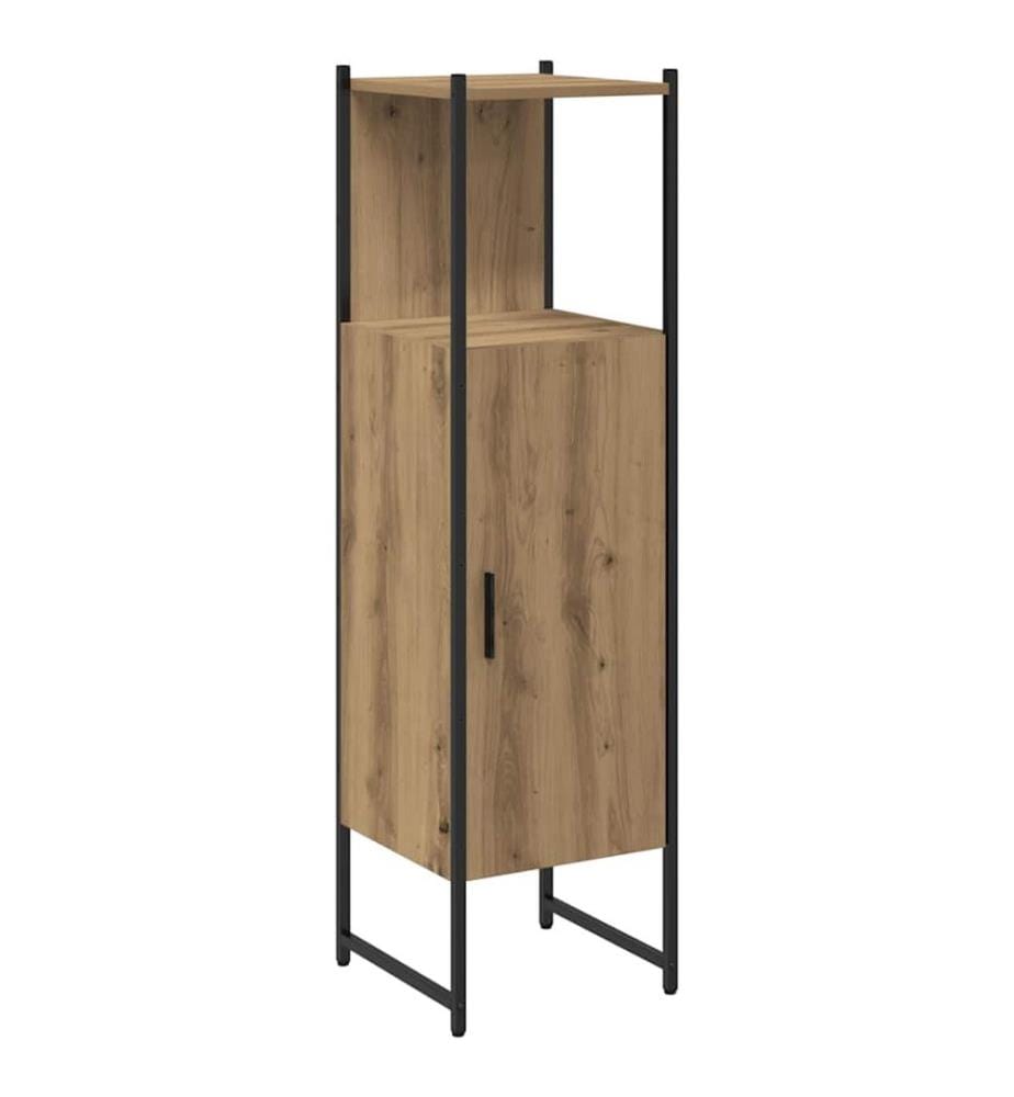 Armoire de salle de bain chêne artisanal 33x33x120,5 cm