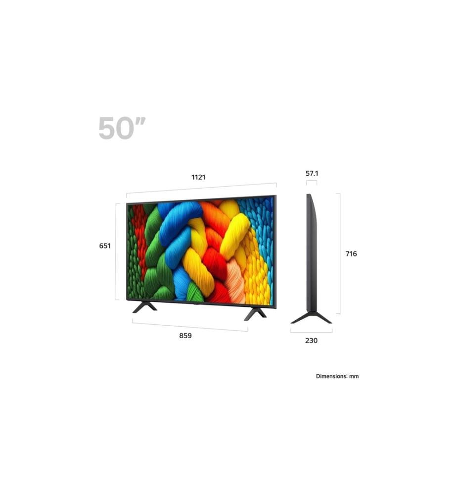 LG - TV 50NANO80A6B 50, 3840 x 2160 (Ultra HD 4K), LED-LCD