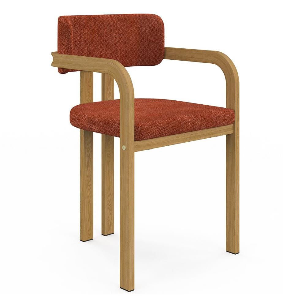 Lot de 4 chaises Elsa avec accoudoirs - Terracotta
