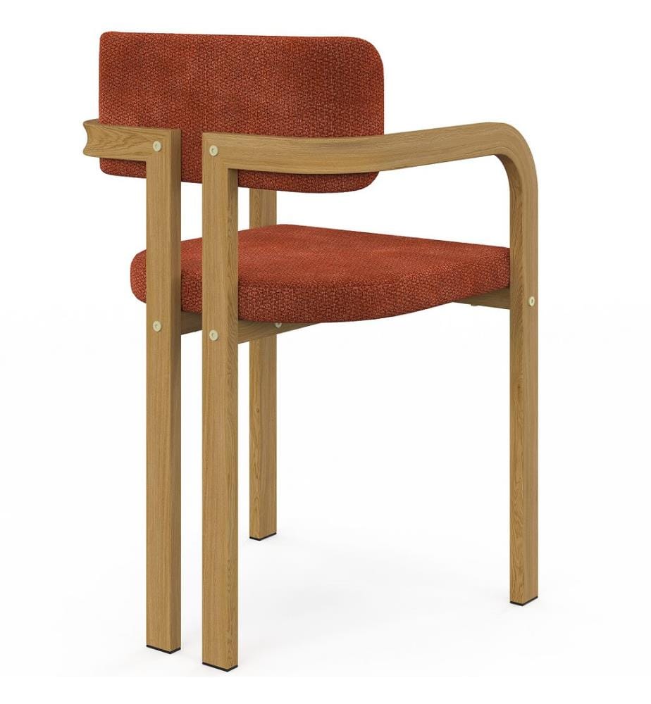 Lot de 4 chaises Elsa avec accoudoirs - Terracotta
