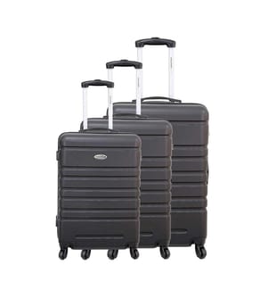 Set de 3 Valises 4 Roues Calvi - Noir
