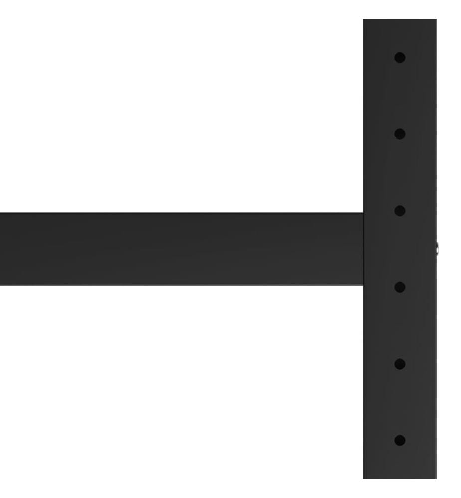 Cadre de banc de travail Métal 150x57x79 cm Noir et rouge