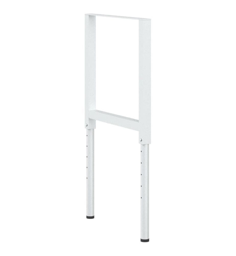 Cadres d'établi réglables 2 pcs Métal 55x(69-95,5) cm Gris